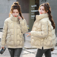 Women’s Loose-Fit Stand-Collar Quilted Jacket - KaleaBoutique.com