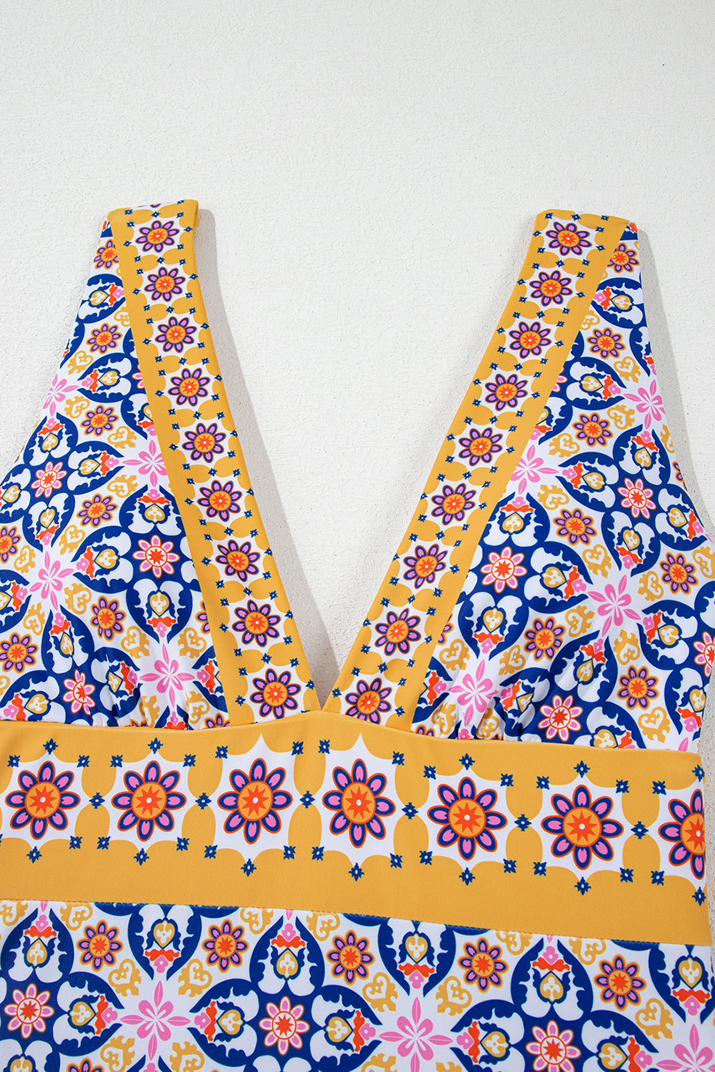 Floral Print V-Neck One-Piece Swimsuit by Kalea Boutique - KaleaBoutique.com