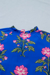 KaleaBoutique Comfortable V Neck Short Sleeve Loose Flower Dress - KaleaBoutique.com