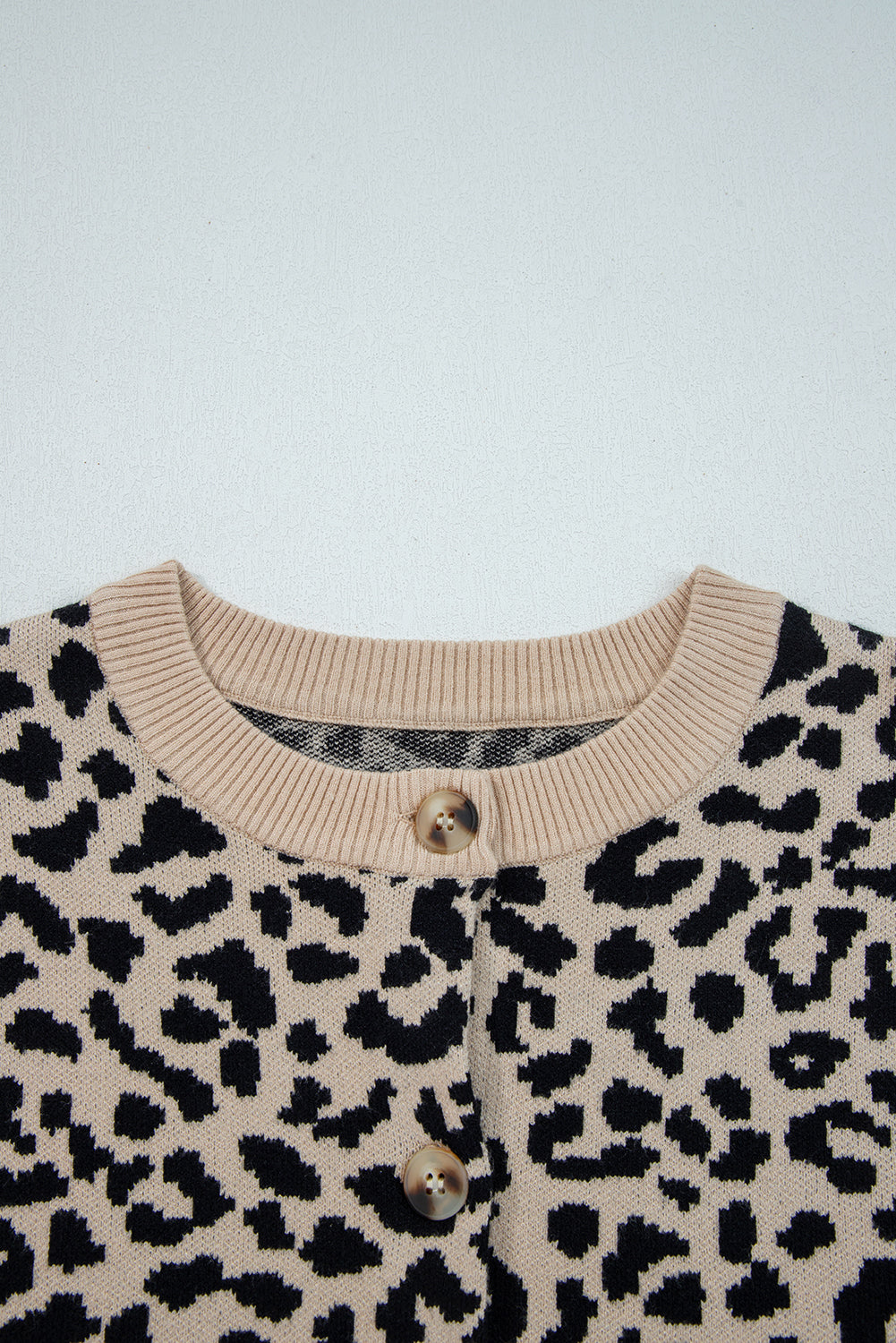 KaleaBoutique Stylish Leopard Drop Shoulder Chunky Knitted Cardigan Sweater - KaleaBoutique.com