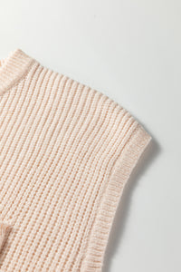 KaleaBoutique Comfortable Solid Color Mixed Knits Patch Pocket Short Sleeve Sweater - KaleaBoutique.com