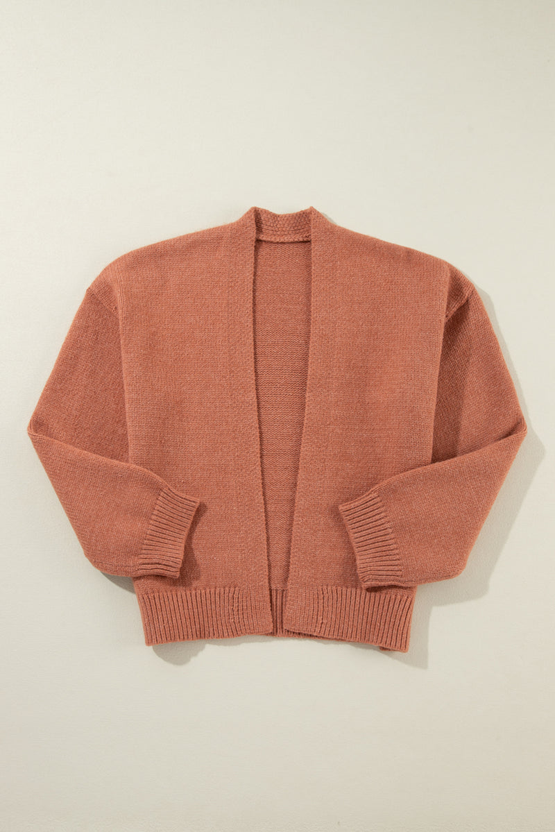 Drop Shoulder Open Front Cropped Cardigan - KaleaBoutique.com
