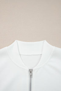 Solid Color Zip Up Knit Puff Sleeve Jacket - KaleaBoutique.com