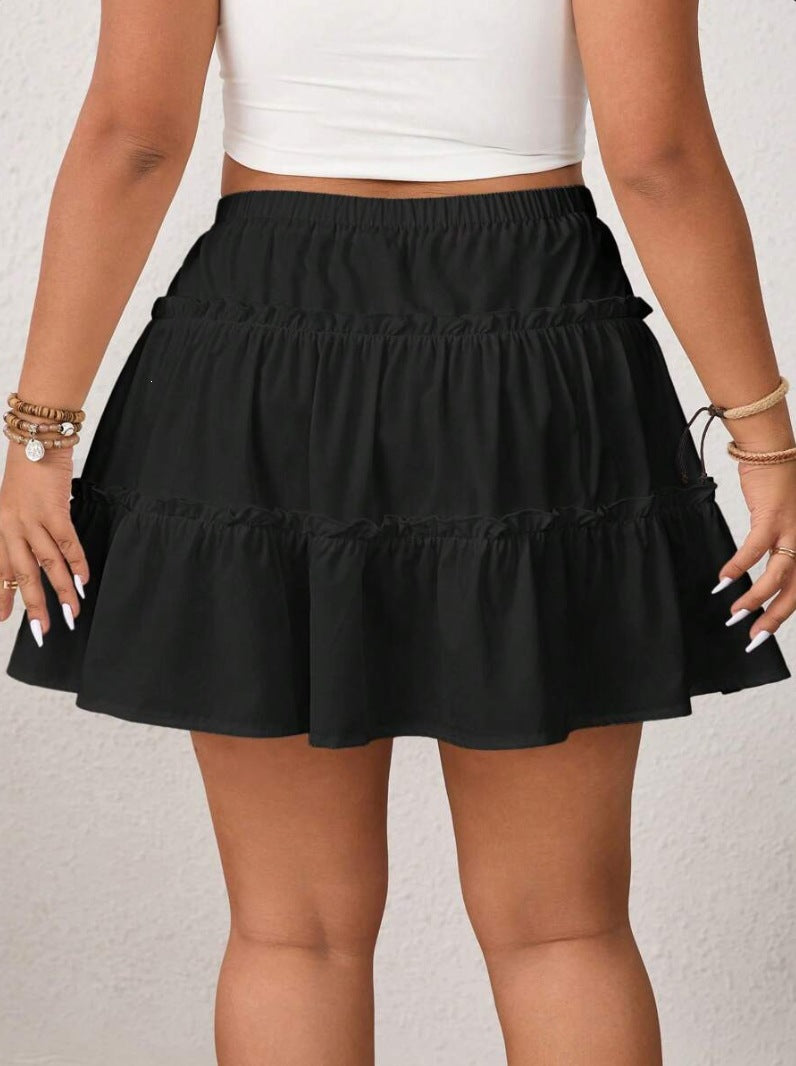 Women's Tie-Front Tiered Mini Skort - KaleaBoutique.com