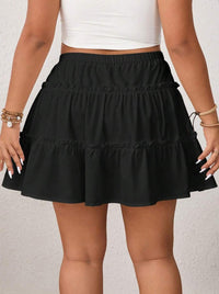 Women's Tie-Front Tiered Mini Skort - KaleaBoutique.com