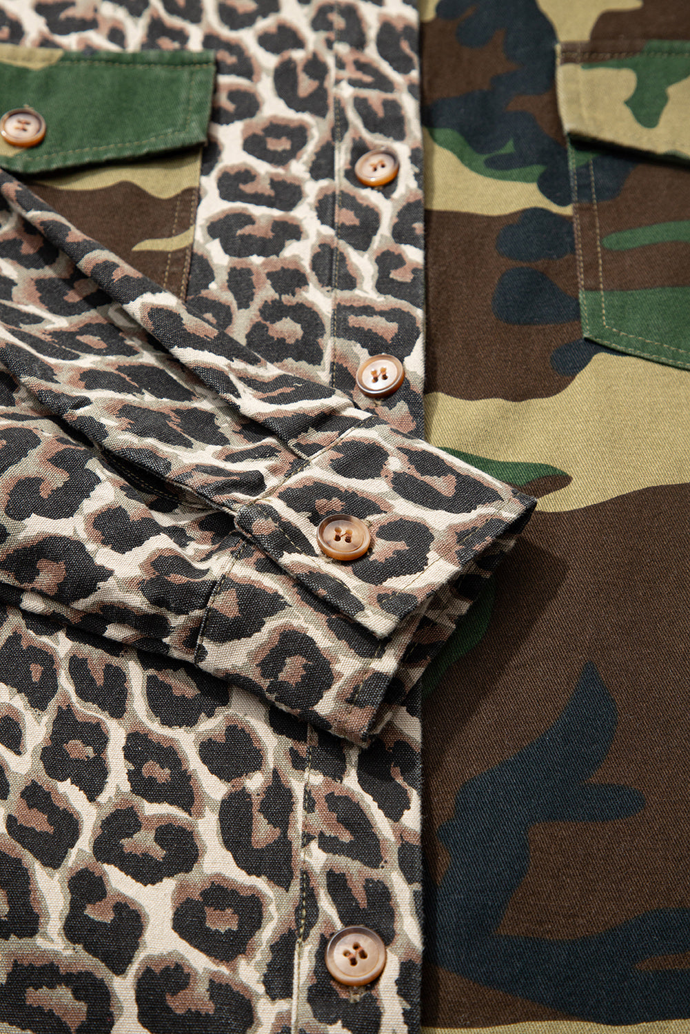 Leopard Camo Patchwork Oversize Shacket - KaleaBoutique.com