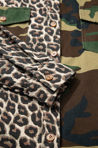Leopard Camo Patchwork Oversize Shacket - KaleaBoutique.com