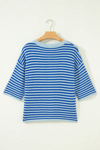 KaleaBoutique Stylish Loose Half Sleeve Knit Button Down Sweater Cardigan - KaleaBoutique.com