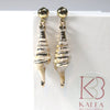 Conch Seashell Studs, Boho Tropical Beach Earrings, Mermaid Style Earrings, Bridal Epoxy Seashell Gold Tone Earring Studs - KaleaBoutique.com