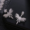 Crystal Ear Studs Phoenix Earrings, 2-in-1 Ear Jackets 14K Gold Plated Stud Earrings for Brides or Prom - KaleaBoutique.com