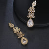 Crystal Diamond Dangle Chandelier Earrings, Bridal Diamond Tassel Statement Stud Earrings or Necklace, 14K Gold Plated Long Wedding Studs - KaleaBoutique.com
