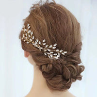 Crystal Bridal Hair Comb, Rhinestone Flower Crystal Hairpiece, Wedding Rhinestone Gem Decorative Hair Comb - KaleaBoutique.com