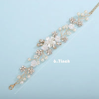 Pearl Flower Bridal 3 PC Jewelry Set, Wedding Floral Necklace and Earrings Jewelry, Crystal Flower Wedding Necklace Set - KaleaBoutique.com