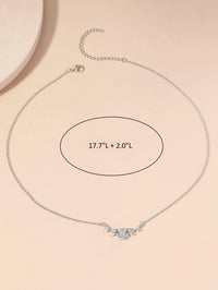 Crystal Flower CZ Charm Necklace, Wedding Flora 14K Gold Plated Necklace for Brides or Bridesmaids - KaleaBoutique.com