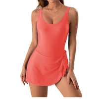 Women's Scoop-Neck Side-Tie One-Piece Swim Dress by Kalea Boutique - KaleaBoutique.com