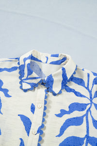 KaleaBoutique Stylish Leafy Botanical Print Side Tie Button Down Maxi Dress - KaleaBoutique.com
