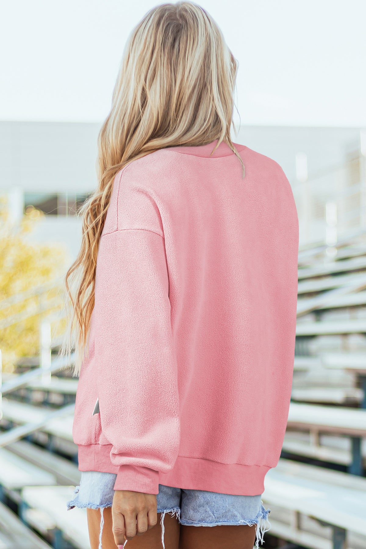 KaleaBoutique Comfortable Oversize Drop Shoulder Reversible Mock Neck Sweatshirt - KaleaBoutique.com