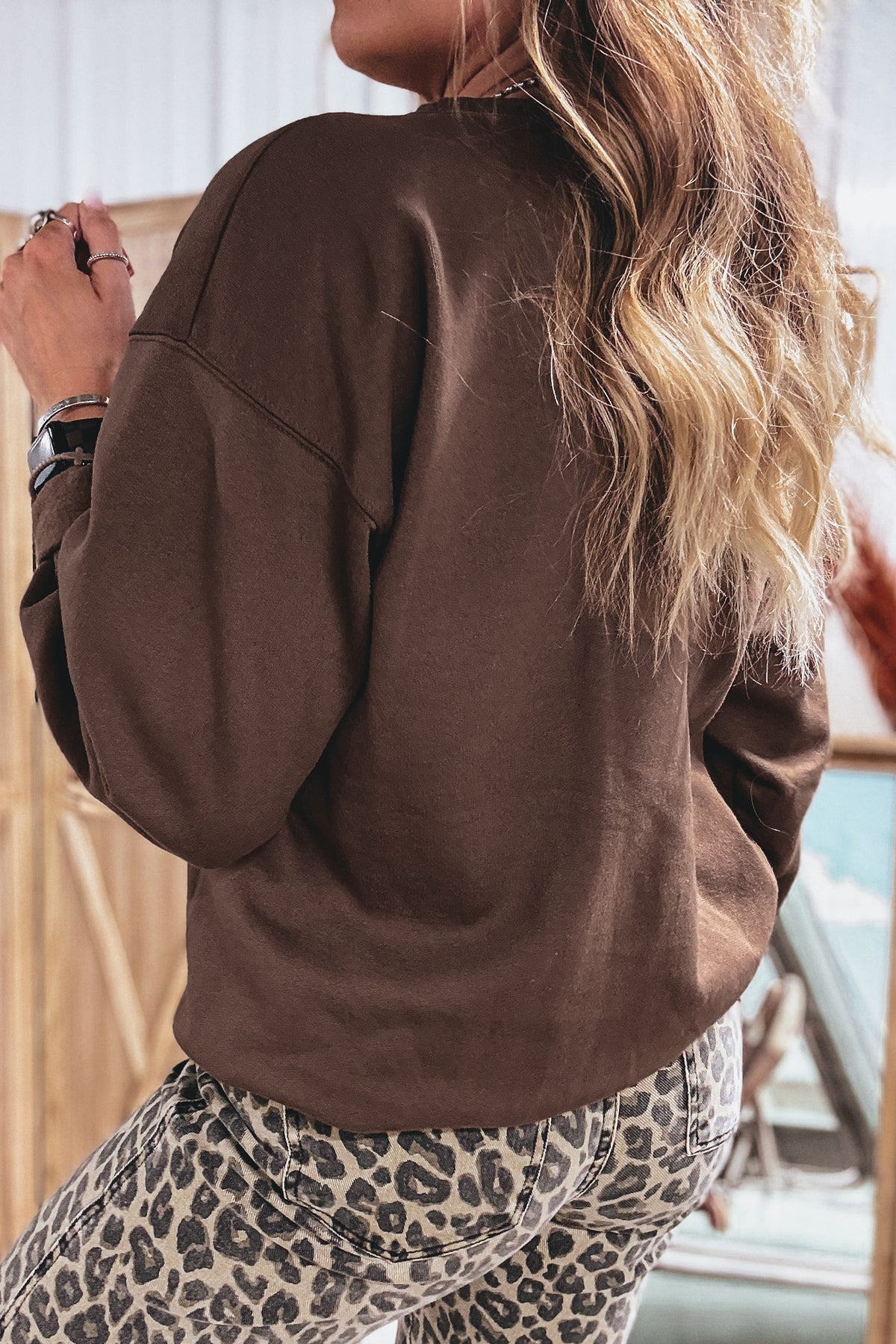 KaleaBoutique Stylish Floral Buffalo Plaid Striped Embroidered Patch Western Pullover Sweatshirt - KaleaBoutique.com