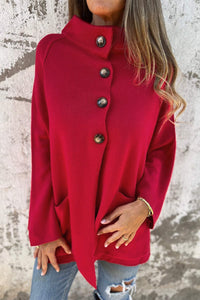 KaleaBoutique Comfortable Collared Button Front Wrapped Cardigan Jacket - KaleaBoutique.com