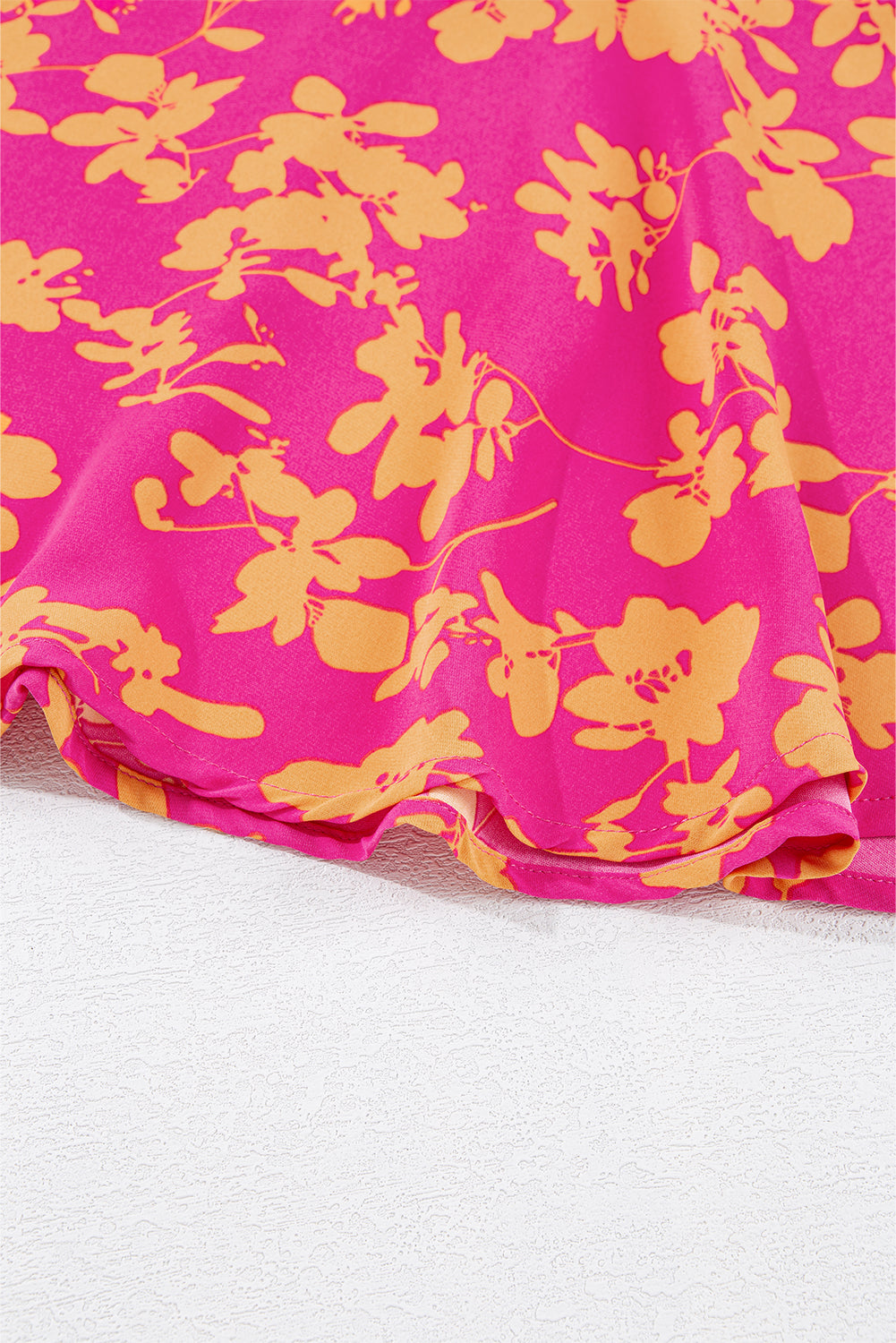 KaleaBoutique Stylish Beautiful Floral Print Drawstring Tunic Flowy Short Dress - KaleaBoutique.com