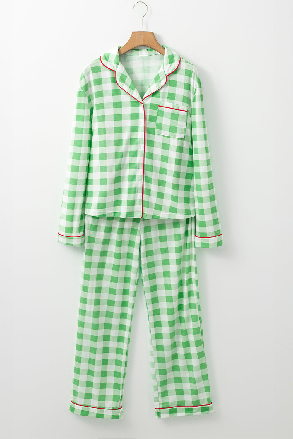 KaleaBoutique Comfortable Christmas Plaid Print Shirt and Pants Pajama Set - KaleaBoutique.com