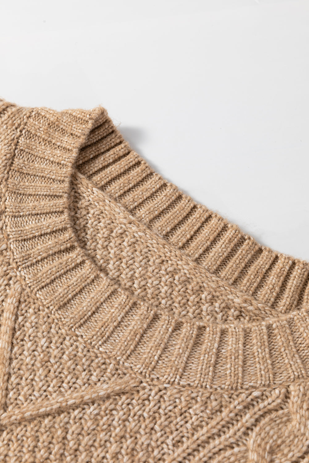 KaleaBoutique Stylish Cable Knit Drop Shoulder Loose Fit Sweater Dress - KaleaBoutique.com