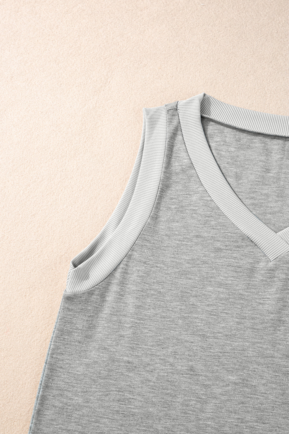 KaleaBoutique Stylish Ribbed V Neck Tank - KaleaBoutique.com