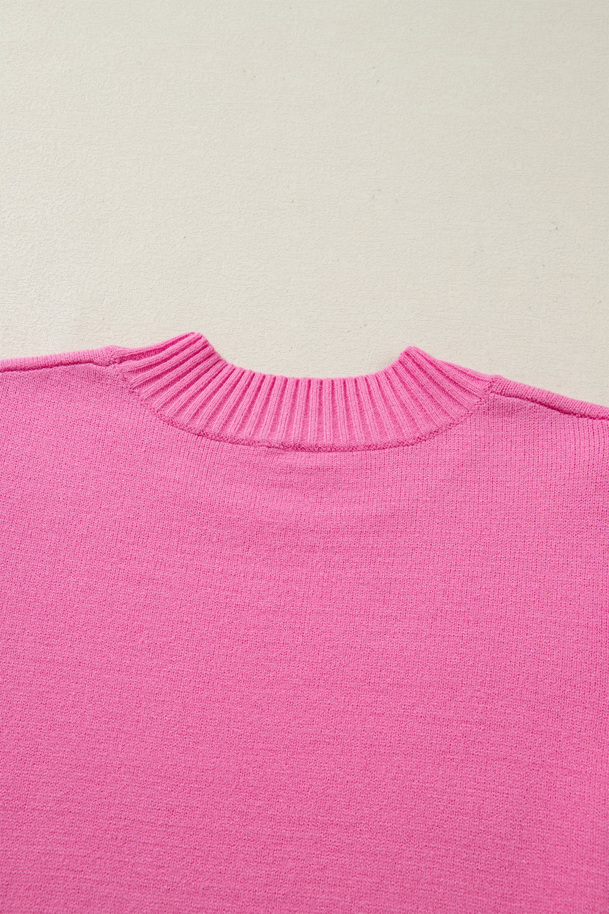 KaleaBoutique Stylish Solid Color Ribbed Trim Round Neck Ruffle Short Sleeve Sweater - KaleaBoutique.com