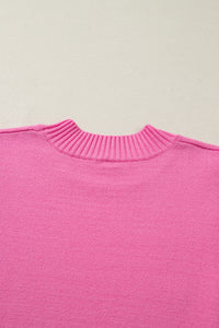 KaleaBoutique Stylish Solid Color Ribbed Trim Round Neck Ruffle Short Sleeve Sweater - KaleaBoutique.com