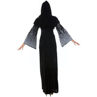 Halloween New Skull Print Witch Long Vampire Costume, Queen Dress Costume - KaleaBoutique.com