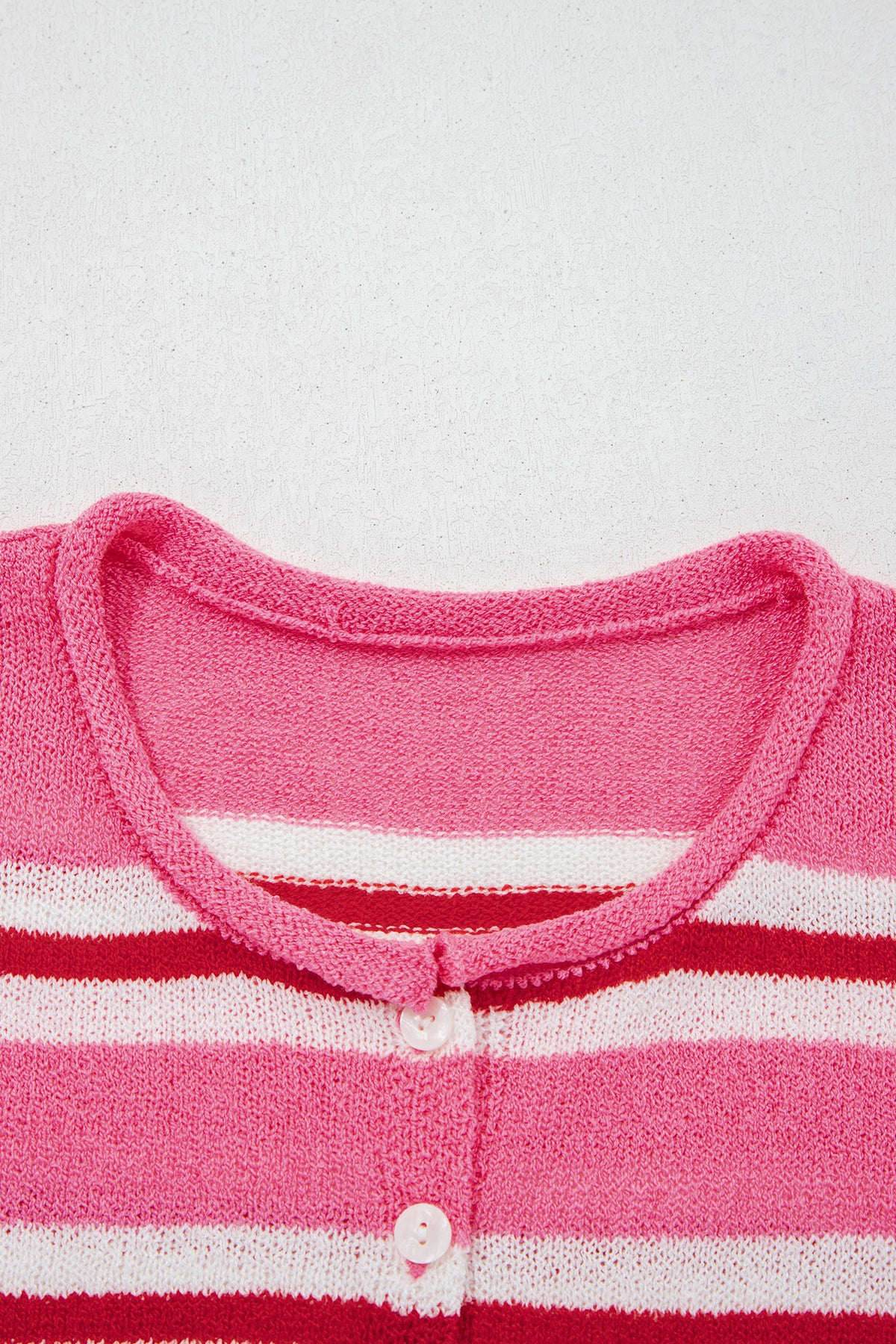 KaleaBoutique Comfortable Striped Drop Shoulder Button Cardigan - KaleaBoutique.com