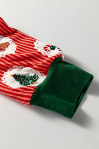 KaleaBoutique Stylish Christmas Fashion Print Henley V Neck Pullover and Jogger Pants 2 Piece Lounge Set - KaleaBoutique.com