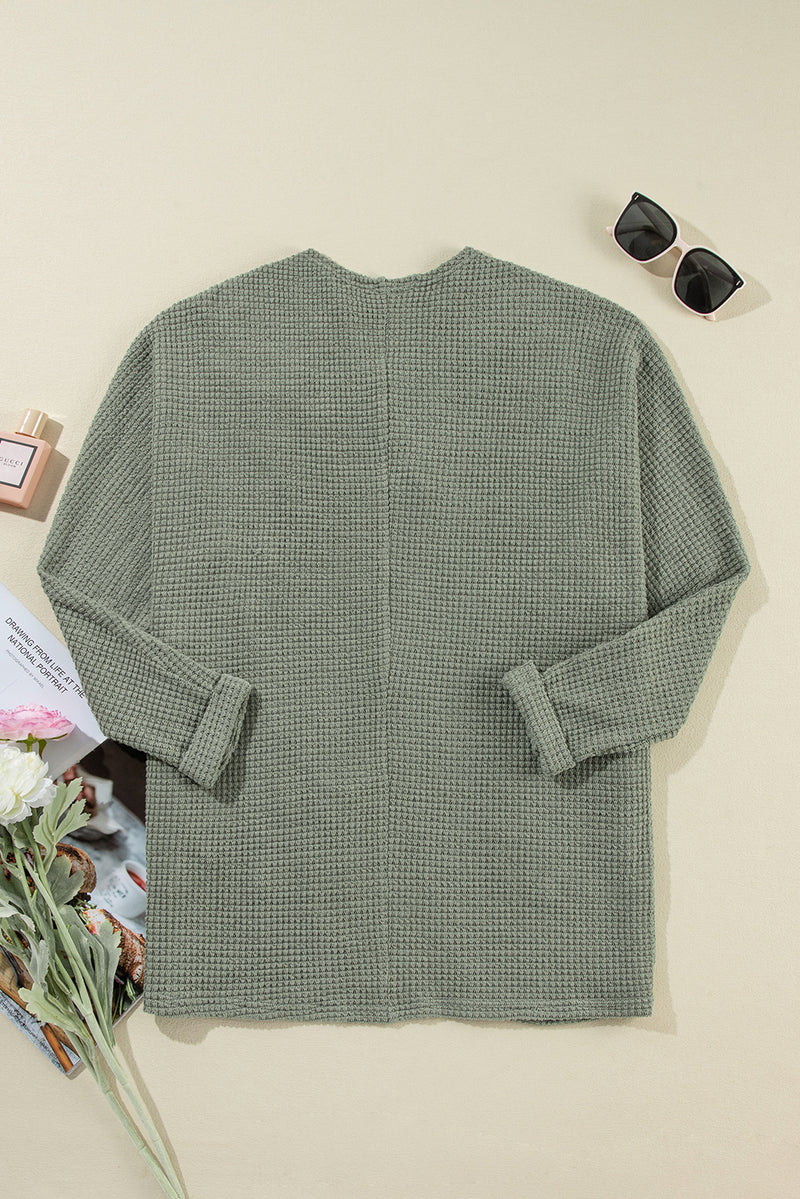 KaleaBoutique Perfect Comfortable Waffle Knit Open Front Cardigan - KaleaBoutique.com