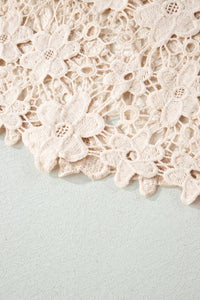 KaleaBoutique Stylish Sheer Hollowed Floral Lace Hem Patchwork Loose Halter Summer Dress - KaleaBoutique.com