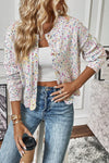 KaleaBoutique Rhinestone Decor Multicolor Confetti Sweater Cardigan - KaleaBoutique.com