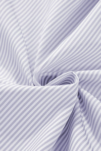 KaleaBoutique Stylish Striped Shirred Cuff Buttoned Loose Fit Shirt - KaleaBoutique.com