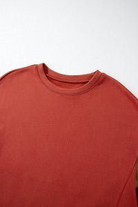KaleaBoutique Two Tone Patchwork Drop Shoulder Pullover Sweatshirt - KaleaBoutique.com