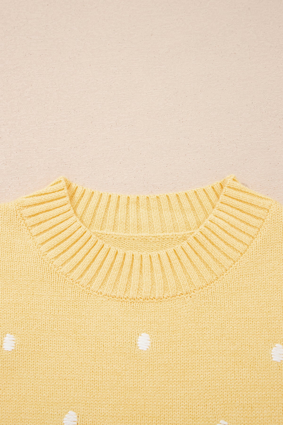 KaleaBoutique Comfortable Elegant Polka Dot Bubble Short Sleeve Sweater - KaleaBoutique.com