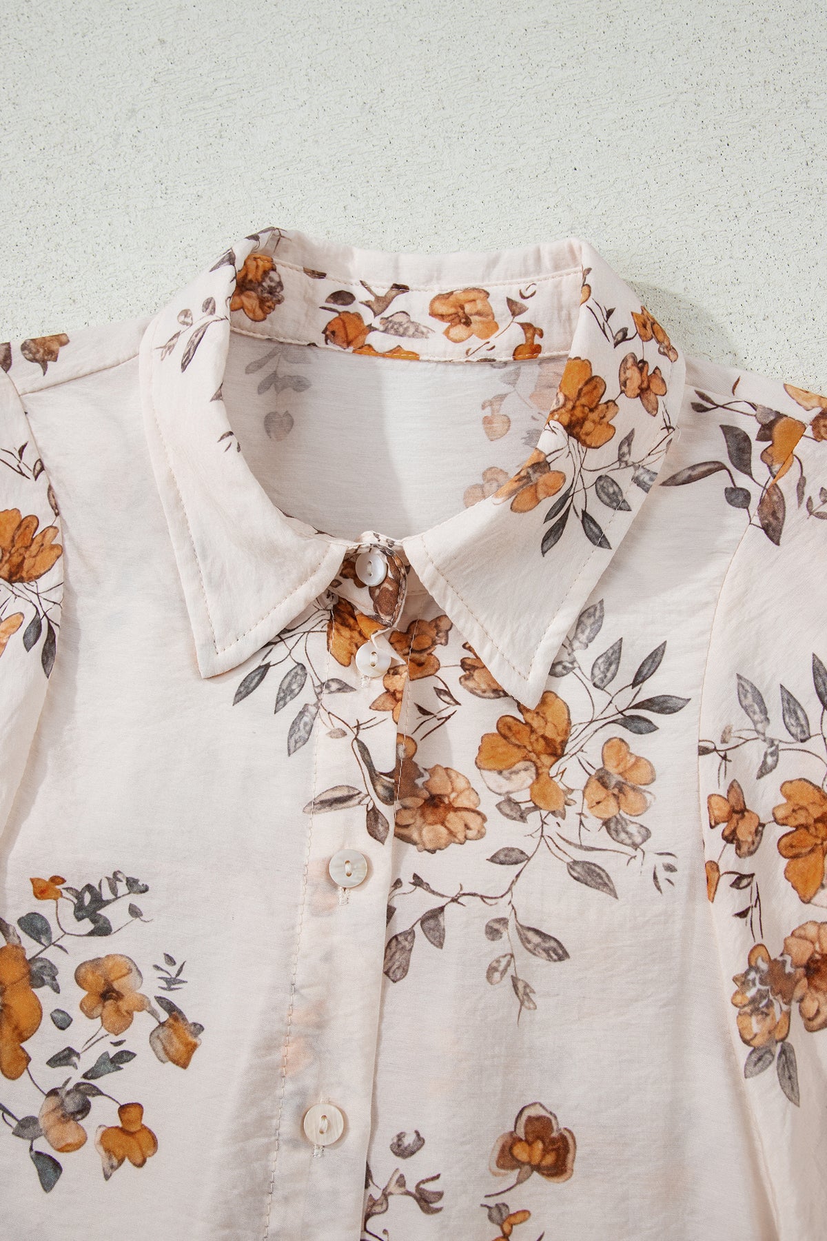 KaleaBoutique Stylish Floral Printed Silky Button Up Long Sleeve Shirt - KaleaBoutique.com
