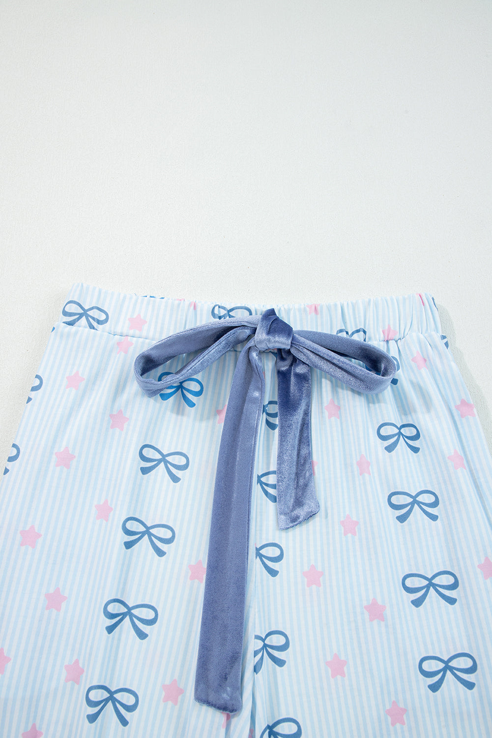 KaleaBoutique Stylish Bow Star Print Tied Detail 2pcs Lounge Set - KaleaBoutique.com