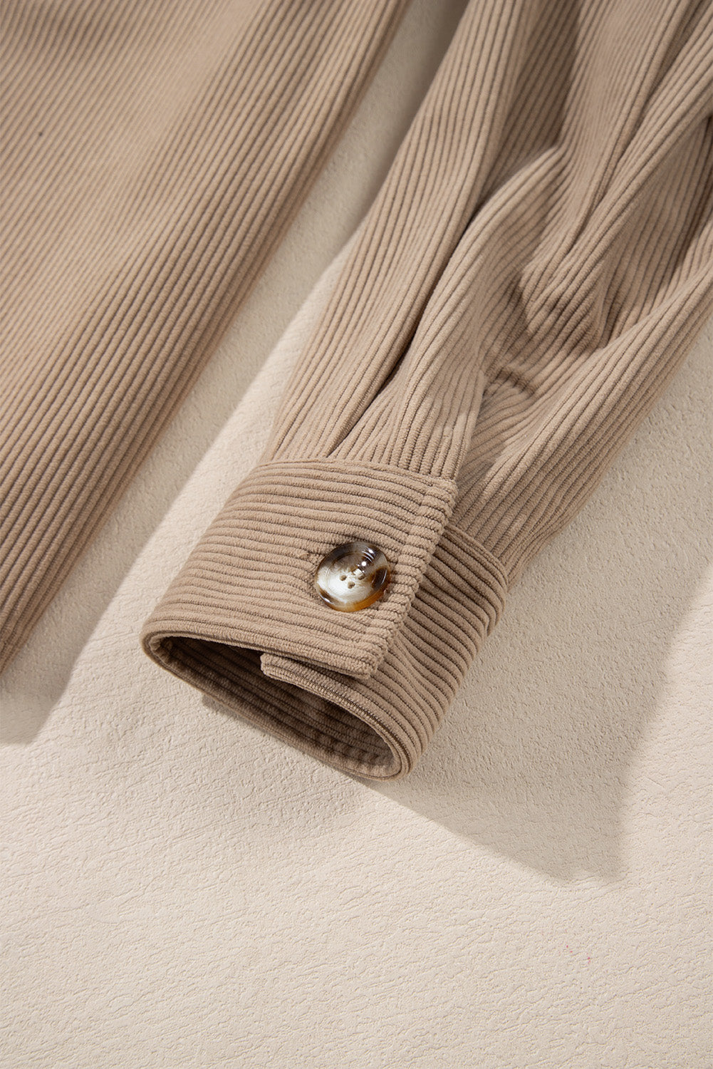 KaleaBoutique Hooded Drawstring Pockets Corduroy Shacket - KaleaBoutique.com