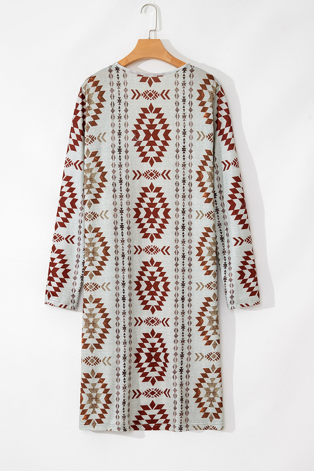 KaleaBoutique Stylish Western Aztec Printed Open Front Long Cardigan - KaleaBoutique.com
