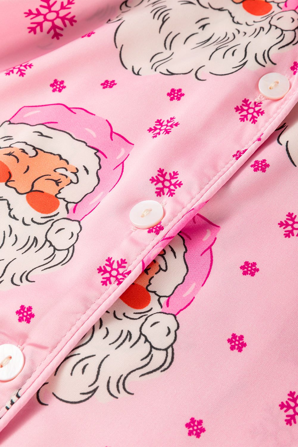 KaleaBoutique Comfortable Santa Claus Snowflake Long Sleeve Shirt Christmas Pajama Set - KaleaBoutique.com