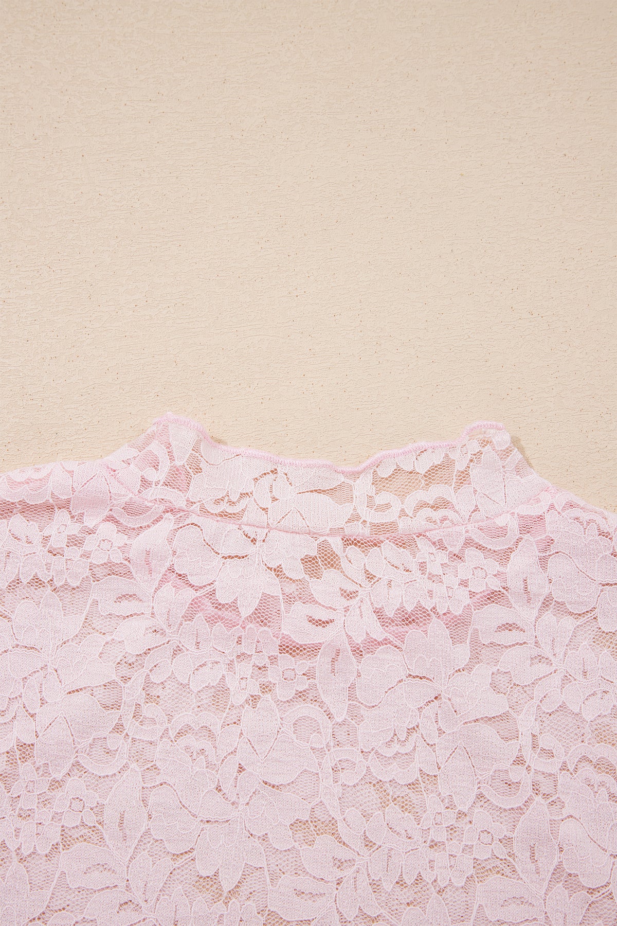 KaleaBoutique Stylish Floral Lace Long Sleeve Stand Neck Pullover Top - KaleaBoutique.com