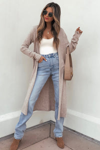 KaleaBoutique Stylish Solid Color Long Sleeve Casual Tunic Shift Cardigan - KaleaBoutique.com