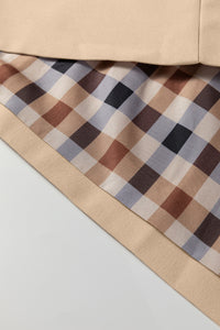 KaleaBoutique Stylish Plaid Liner Patchwork Single Breasted Trench Coat - KaleaBoutique.com