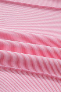 Horizontal Ribbed Exposed Seam Detail Drop Shoulder Baggy Pullover - KaleaBoutique.com