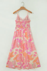 KaleaBoutique Comfortable Spaghetti Straps Floral Shirred High Waist Dress - KaleaBoutique.com