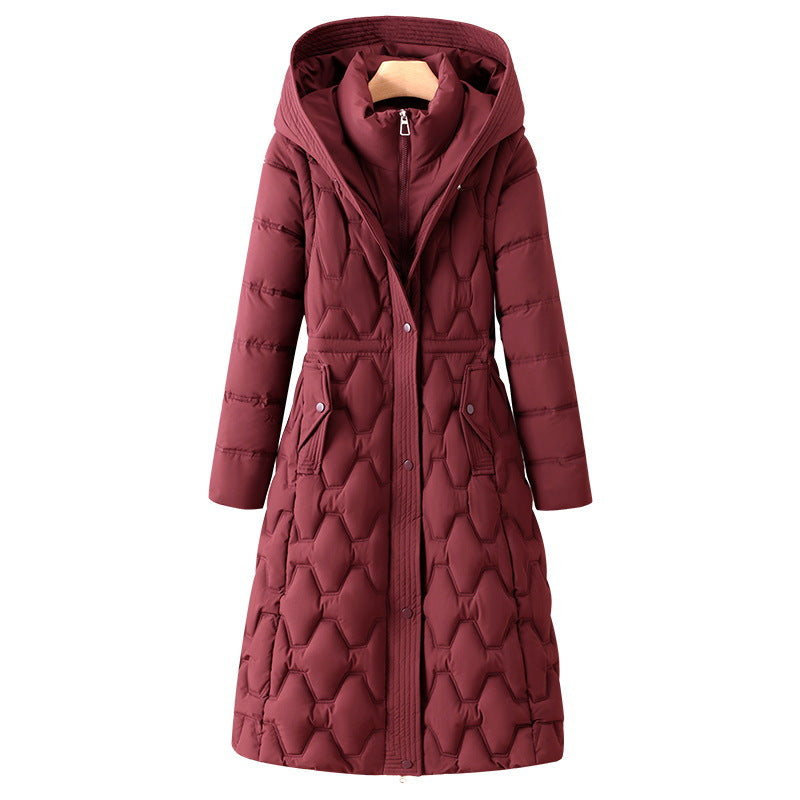 Women’s Mid-Length Slim-Fit Quilted Coat - KaleaBoutique.com