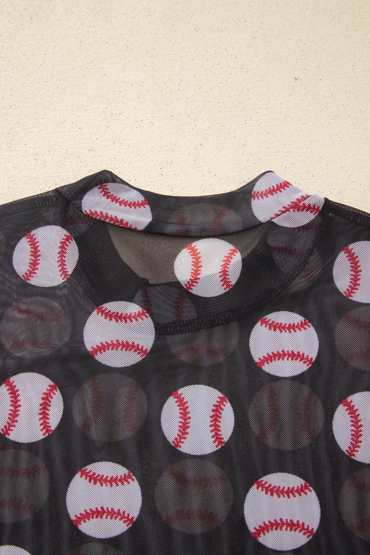 KaleaBoutique Stylish Baseball Game Day Sheer Mesh Long Sleeve Top - KaleaBoutique.com